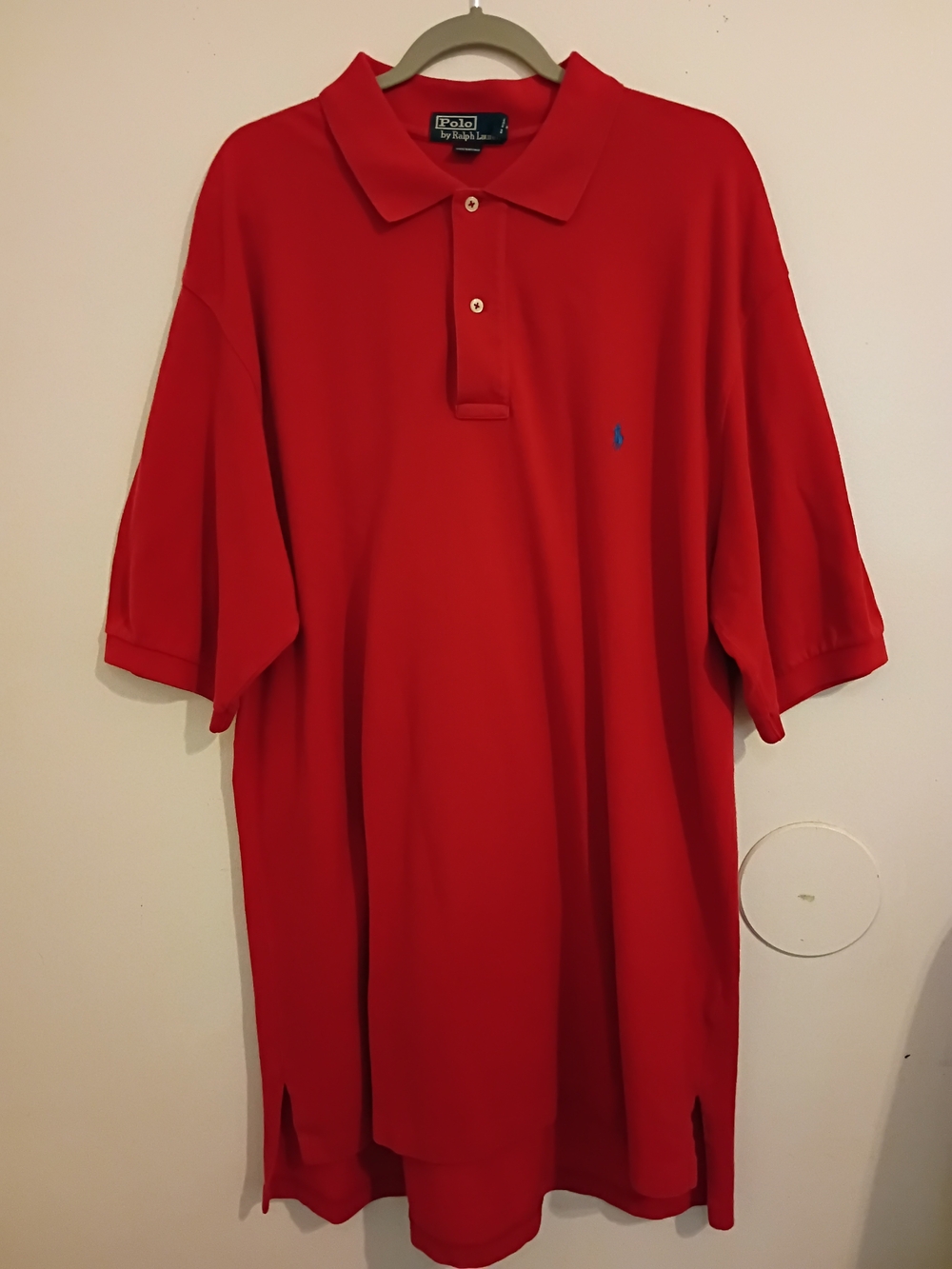 VTG Men's Polo Ralph Lauren Red Classic Cotton Polo Shirt Sz XLT